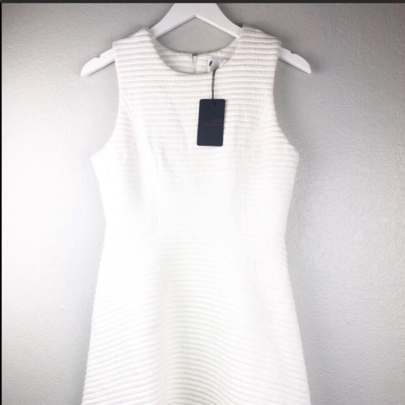 NWT J.O.A. Fit and Flare Dress- White - Picture 2 of 6